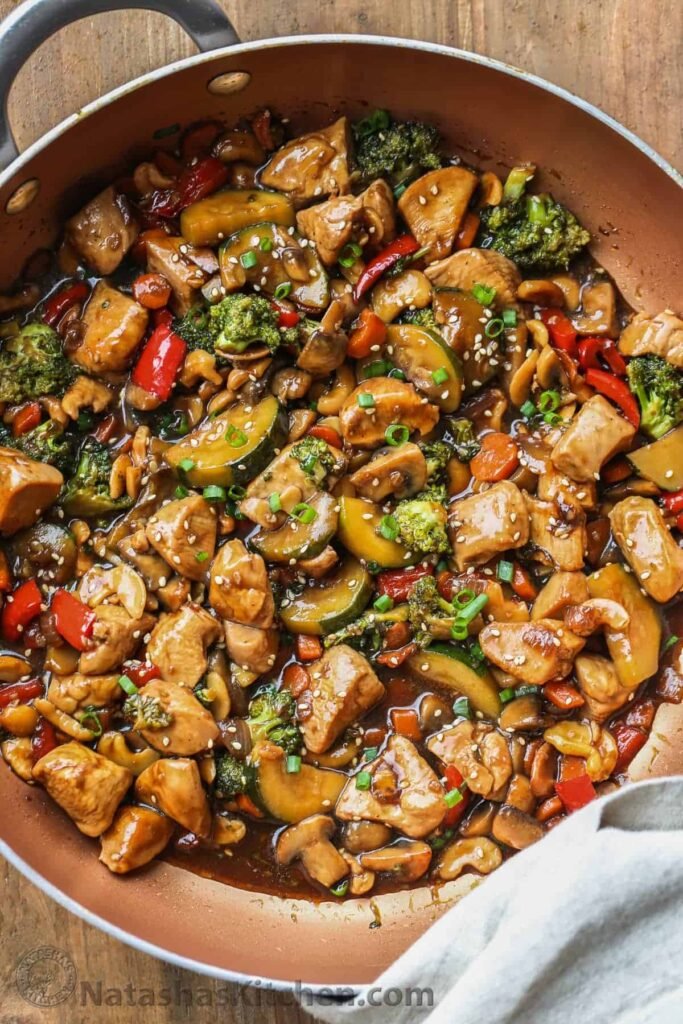 Chicken Veggie Stir-Fry Bowls