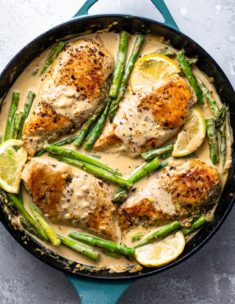 Lemon Garlic Chicken with Asparagus