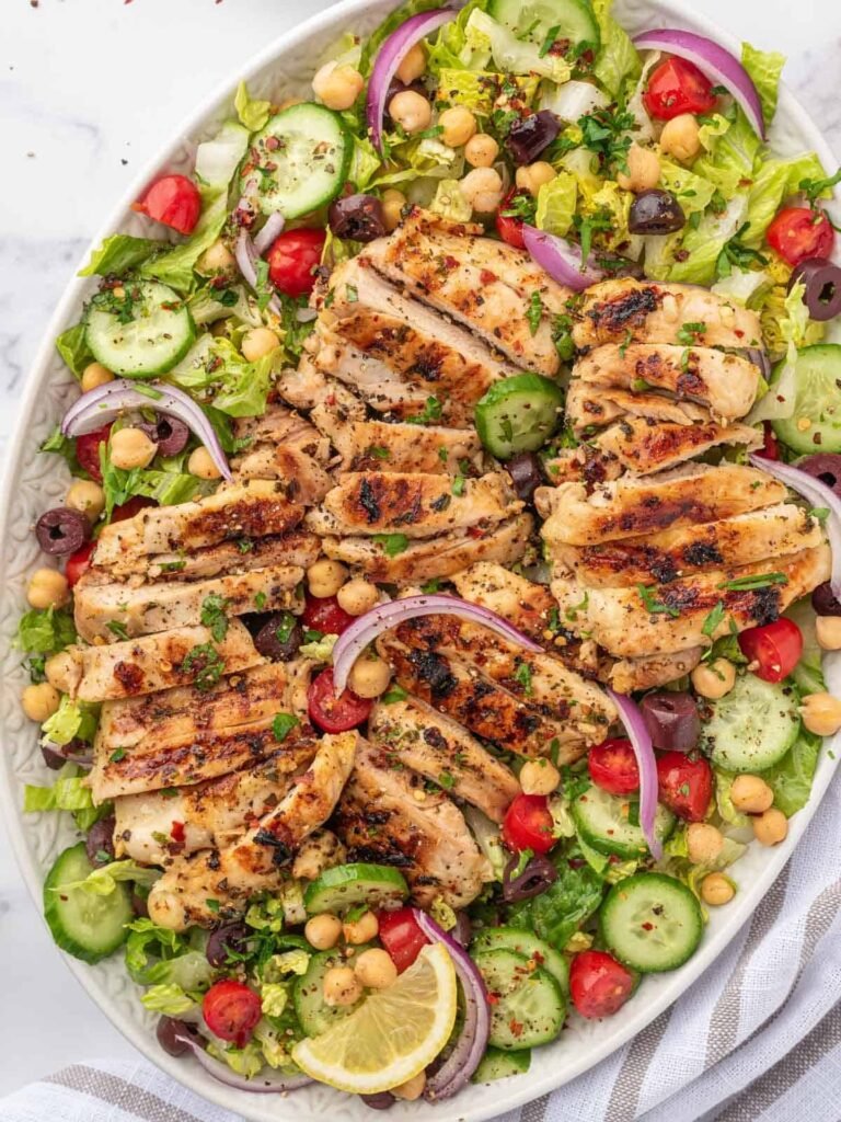 Mediterranean Chicken Cucumber Salad
